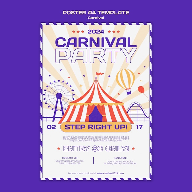 Free PSD carnival template design