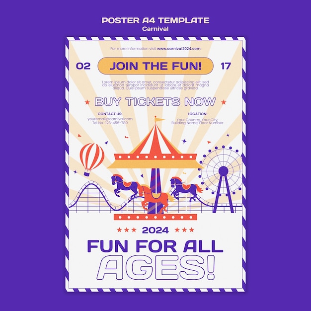 Free PSD carnival template design