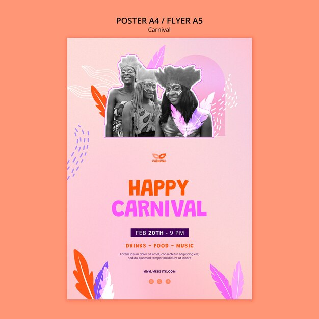 Free PSD carnival  template design