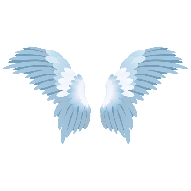 Free PSD cartoon angel wings isoltated