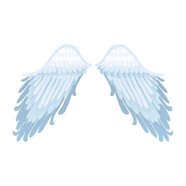 Free PSD cartoon angel wings isoltated