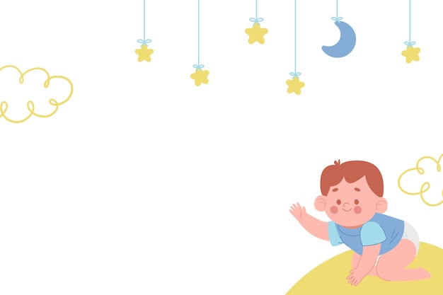 Free PSD cartoon baby illustration