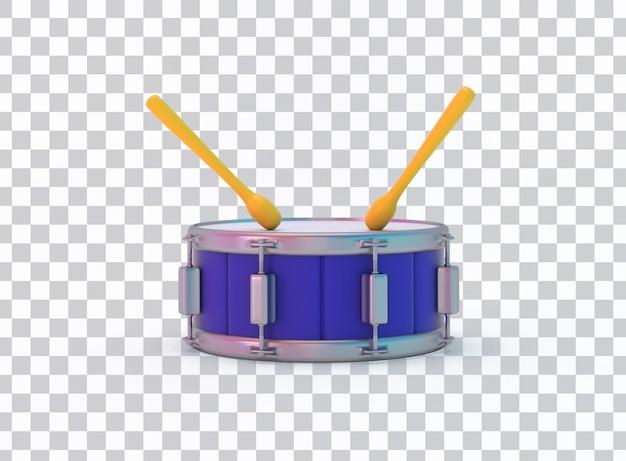 Free PSD cartoon drum side view