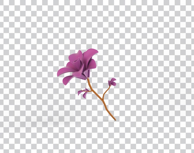 Free PSD cartoon flower