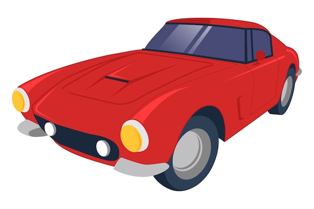 Free PSD cartoon modern car illustration