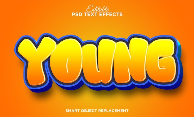 Free PSD cartoon style text effect