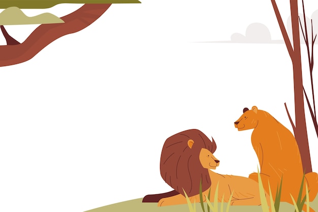 Free PSD cartoon wild animal