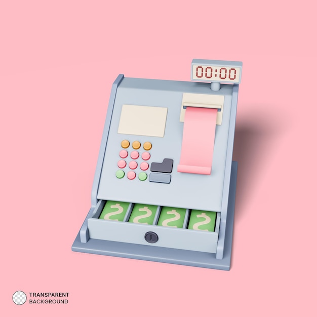 Cashier Machine icon isolated 3d render illustration