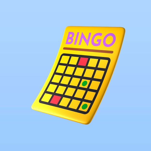 Free PSD casino bingo icon render