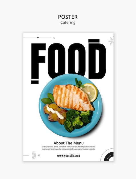 Free PSD catering template design