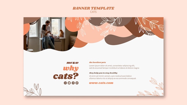 Free PSD cats banner template