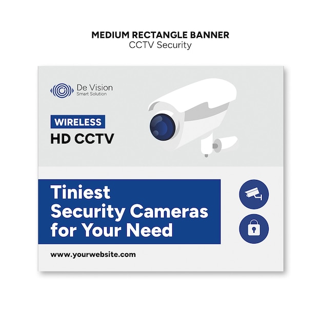 Free PSD cctv security template design