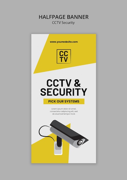 Free PSD cctv security template design