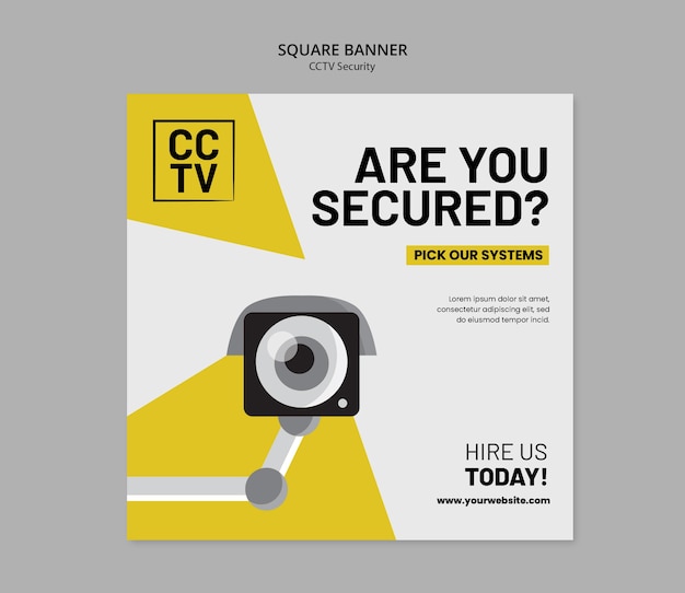 Free PSD cctv security template design