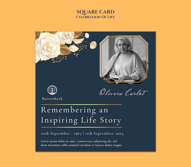 Celebration of life template design