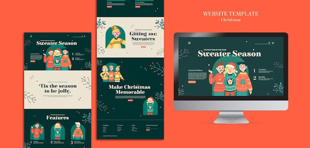 Celebrational sweater season web template