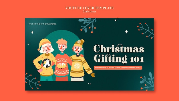 Celebrational sweater season youtube cover template