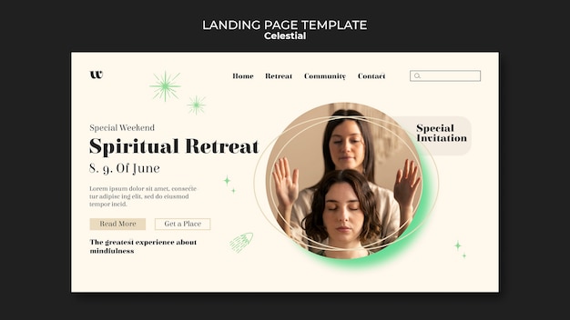 Free PSD celestial style template design