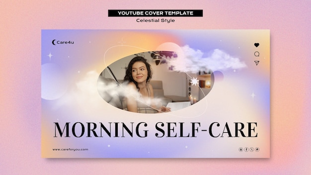 Free PSD celestial style  youtube cover