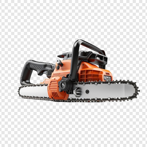 Free PSD chainsaw isolated on transparent background