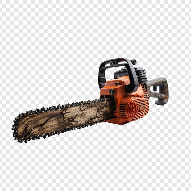 Free PSD chainsaw isolated on transparent background