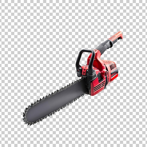 Free PSD chainsaw isolated on a transparent background