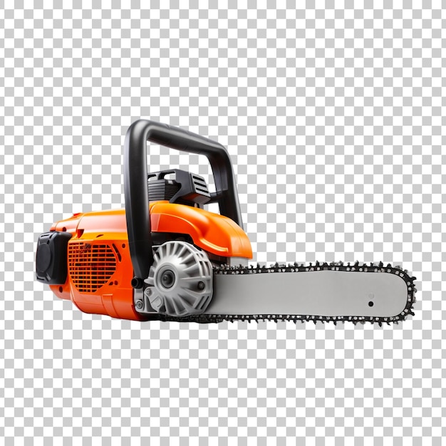 Free PSD chainsaw isolated on a transparent background