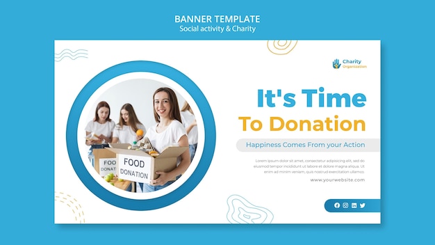 Charity activities banner template