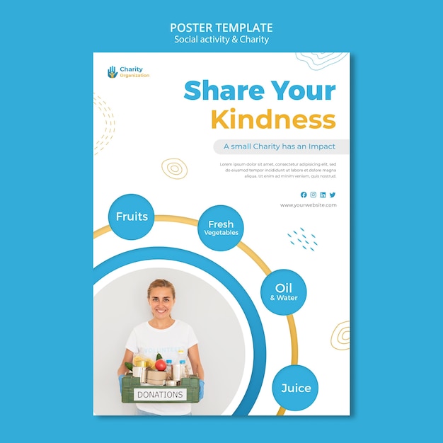 Charity activities poster template