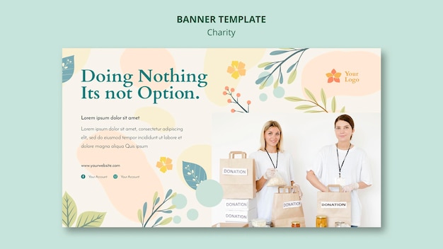 Free PSD charity banner template design