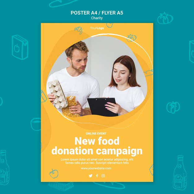 Charity campaign print template