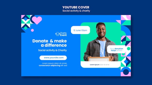 Free PSD charity design template