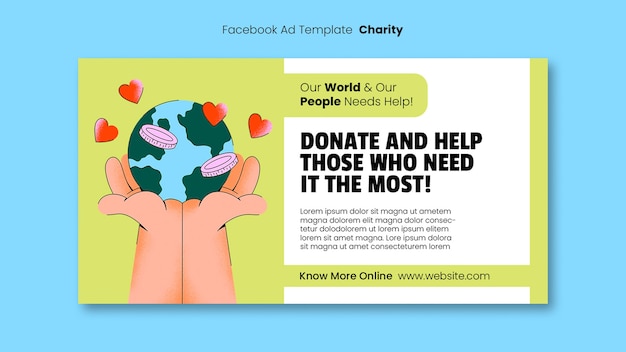 Charity foundation social media promo template