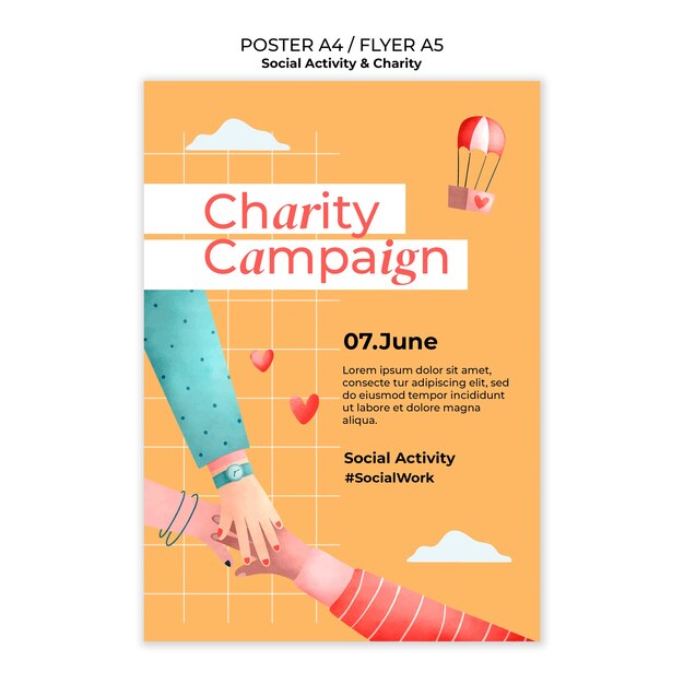 Charity template design