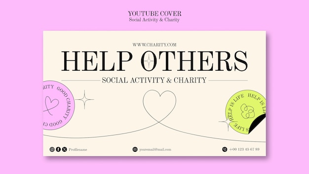 Free PSD charity template design