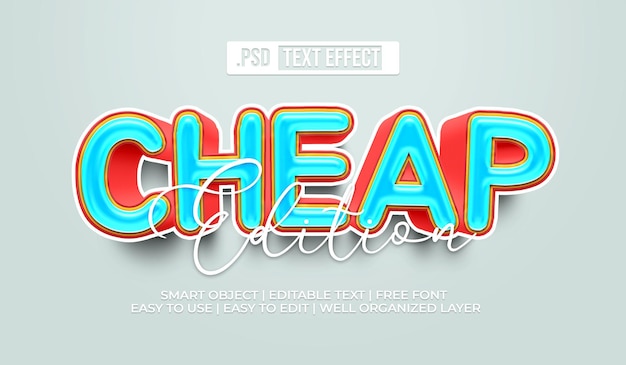 Free PSD cheap text style effect