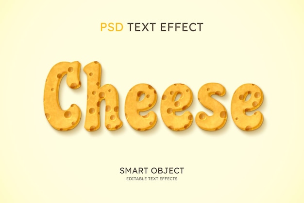 Free PSD cheese text style effect