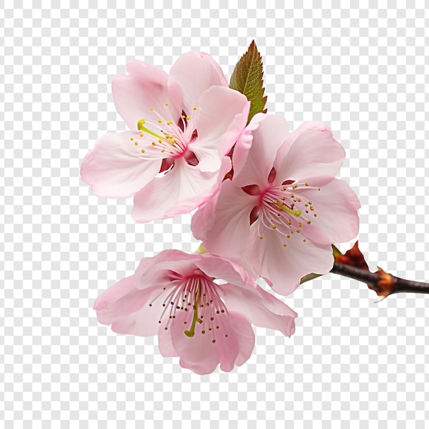 Free PSD cherry blossom flower png isolated on transparent background