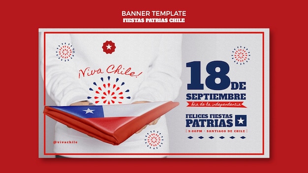 Free PSD chile international day banner