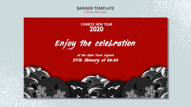 Free PSD chinese new year banner concept