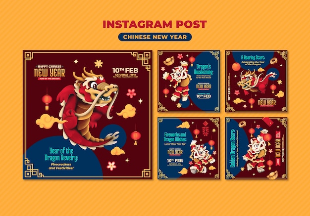 Chinese new year celebration instagram posts