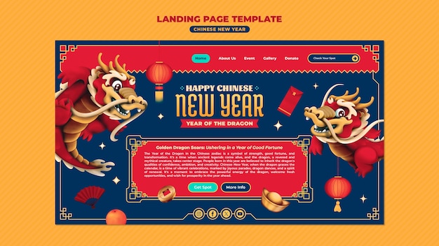 Chinese new year celebration landing page