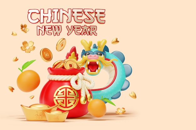 Free PSD chinese new year sales background