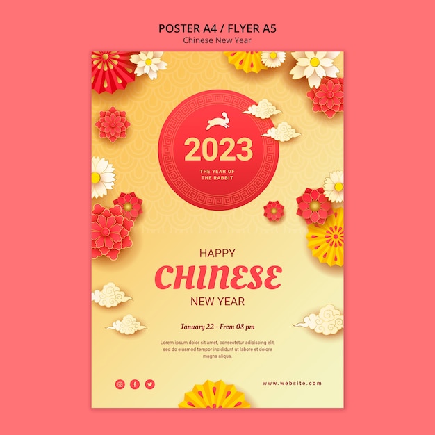 Chinese new year template design