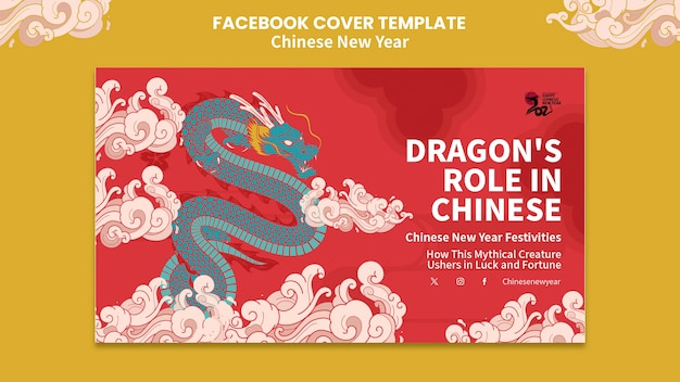 Free PSD chinese new year template design