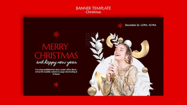 Christmas banner template design