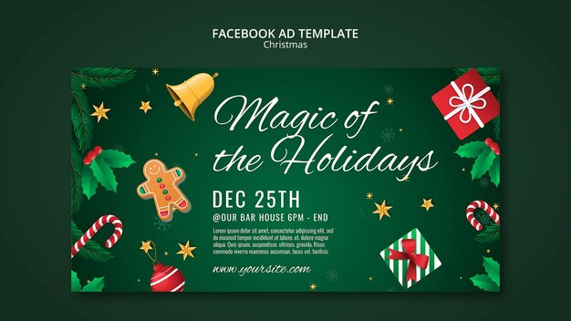 Christmas celebration facebook template