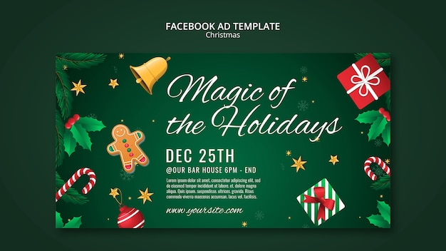 Christmas celebration facebook template