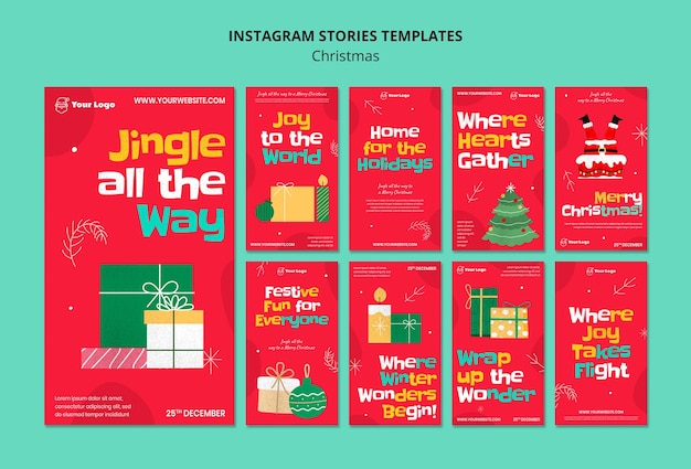 Free PSD christmas celebration instagram stories