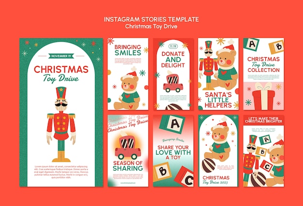 Free PSD christmas celebration instagram stories